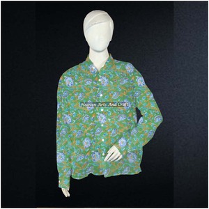 <b>Boho</b> For Women Block Print Cotton <b>Shirt</b> Handmade Gypsy Design Breathable Block Print Cotton Tunic <b>Shirt</b> India & Pakistan Cloth - Product Image 1