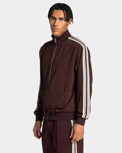 New Trendy Design Custom Merlot <b>Zip</b> Jacket & <b>Trouser</b> With Stripes 2 Pieces Men's Tracksuit Breathable Streetwear Men Sweatsuits - Product Image 3