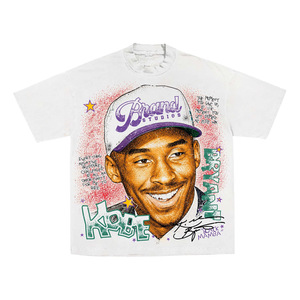 Silk Screen Printed Character Printed <b>Men's</b> Short Sleeve 100% Cotton T-Shirt Regular Fit <b>Turtleneck</b> Formal Jersey - Product Image 1