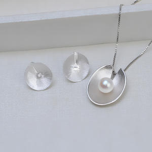 จี้เปลือกหอยขนาดใหญ่เงินแท้ S925 พร้อมต่างหูมุกเคลือบด้าน อุปกรณ์ DIY ถาด 1385 อะไหล่และส่วนประกอบเครื่องประดับ - Product Image 2