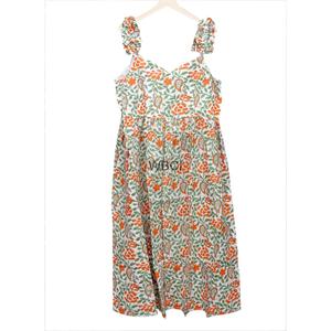 Robe longue trapèze indienne imprimée au bloc pour mariage, 100 % coton, idéale pour l'été, design moderne et élégant pour femme - Product Image 5