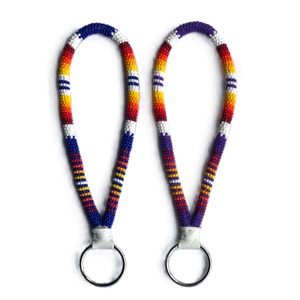 Collier lanière en perles de rocaille pour badges, clés et téléphone – Lanière perlée unique en perles de rocaille – Porte-clés tendance - Product Image 3