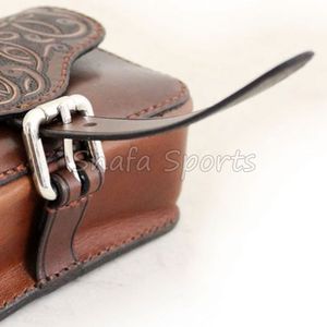 Sac de ceinture pour téléphone portable en cuir véritable pleine fleur, style vintage, mini, noir et marron, pour homme - Product Image 6