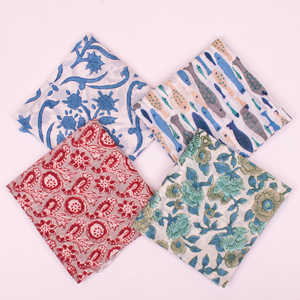 Pañuelos de Algodón Estampados de Lujo Hechos a Mano, Multicolores, Florales, Vintage, Clásicos, para Adultos, Accesorios de Verano - Product Image 5