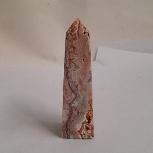 Wholesale High Quality Carved Technique Natural Indonesian Mexican Pink Stone <b>Tower</b> 95mm Healing <b>Crystal</b> HandiCrafts - Product Image 1