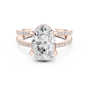 Classic Hot Selling <b>Split</b> Shank 14k Gold IGI Certificate 3 CT Oval Cut E VS1 Lab Grown Diamond Women Engagement Wedding <b>Ring</b> - Product Image 5