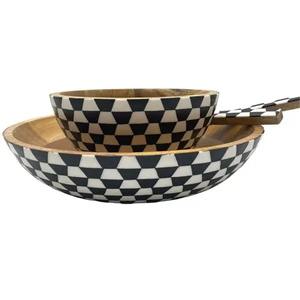 Increíble Tazón de Madera Pintado a Mano y Diseñado a Medida para Ensaladas, Plato para Servir y Almacenar, de la India, con el Mejor Descuento, Ideal para Exhibición en Bodas - Product Image 2