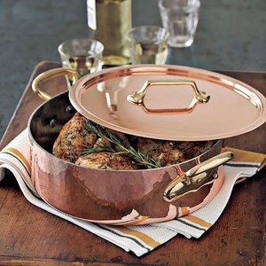 Casserole en cuivre avec couvercle, robuste, pour servir les aliments, cuisine, maison, restaurant, hôtel, restauration - Product Image 6