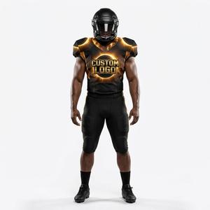 Ensemble d'uniformes de football américain camouflage personnalisé, maillot à col en V en mesh, pantalon rembourré, polyester, vente en gros OEM - Product Image 4