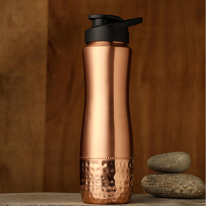1000ml Pure Copper Sipper <b>Bottle</b> Ayurvedic Health Use Copper Sipper Water <b>Bottle</b> with handle Shop online best for gym driving - Product Image 3