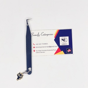 Pinzas para Pestañas de Acero Inoxidable de 90 Grados con Dientes, Agarre de Diamante Negro Mate, para Extensión de Volumen, Marca Privada - Product Image 2