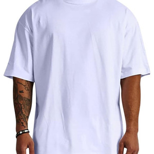 Oversized Knitted 100% Cotton Solid Short Sleeve Men's Streetwear Hip Hop Blank Acid Wash Front Custom Logo Heat-Transfer - Product Image 6