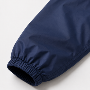 Men's Navy Blue <b>Waterproof</b> Casual Shirt <b>Jacket</b> Turn-down Collar Regular Fit Polyester Spring Coat With Button Closure - Product Image 5