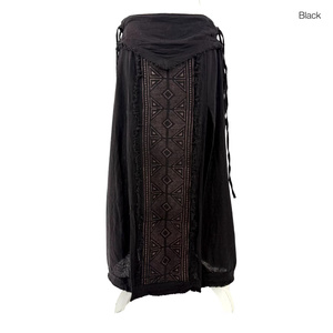 Falda Maxi de Algodón con Estampado de Mandala de Loto, Estilo Bohemio, con Abertura, para Festivales - Product Image 3