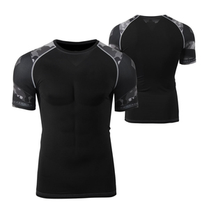 Wholesale Customized Soft Round Neck Long Sleeve Compression Shirt Men's Quick Drying Fitness Compression Fitness Shirt - Product Image 6