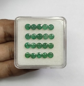 Émeraude verte naturelle 5 mm, taille ronde, émeraude verte certifiée, pierre précieuse en vrac, lot, prix de gros, en vrac, pour la fabrication de bijoux - Product Image 6