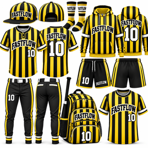 Camiseta de Béisbol Personalizada, Uniforme Deportivo Sublimado con Dos Botones, Nombre y Número Personalizados, para Mujeres Adultas, Poliéster - Product Image 1