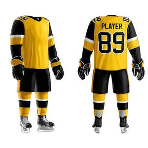Nouvelle Arrivée 2026 : Ensembles d'uniformes de hockey sur glace à impression numérique, meilleure qualité 2026, couleur personnalisée, 100 % polyester - Product Image 6