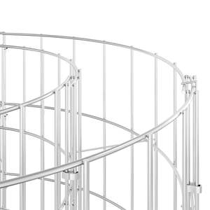 Bac à plantes surélevé en gabion en fer galvanisé argenté, résistant, pour fournitures de jardinage - Product Image 6