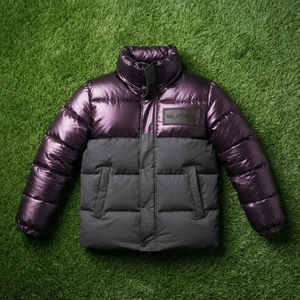Chaqueta acolchada de dos tonos para hombre, metálica, cálida para invierno, con cuello alto, informal, con cremallera, OEM, ODM, venta al por mayor - Product Image 6
