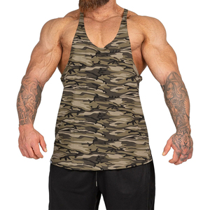 <b>Camo</b> Tank <b>Top</b> For Men's V Neck Quick Dry Polyester Sleeveless Casual Gym Wear Long Sleeve Vest With OEM Service - Product Image 5