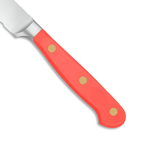 Cuchillo de Cocina Multiusos Sharp de 5 Pulgadas con Mango Rojo de Triple Remache, Hoja de Acero Inoxidable Dentada para Pan, Tomate, Frutas y Verduras - Product Image 5