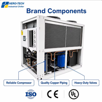 Refroidisseur à spirale industriel refroidi par air de 30 CV, unité de refroidissement au glycol pour patinoire, refroidissement de processus pour usine de moulage par injection