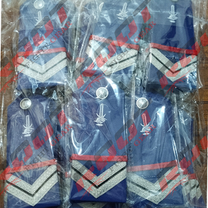 High Quality Customized Blue Cote D'Ivoire <b>Sew</b>-On Embroidered Beads Safety <b>Pin</b> Epaulet Shoulder Badge - Product Image 6
