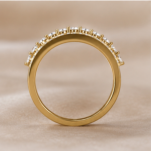 แหวนเพชร CVD Lab Diamond X รุ่น Rose & White Gold ประดับเพชรแบบ Pave |   ผู้ผลิตเครื่องประดับชั้นดีแบบ OEM ODM - Product Image 3