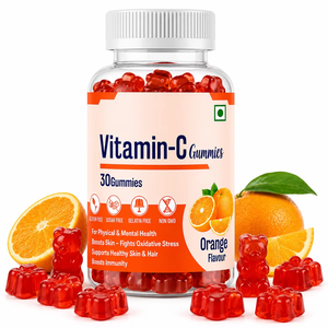 Gomitas de vitamina C para hombres y mujeres, inmunidad y piel sana, gomitas de vitamina C con sabor a frutas naturales de la India - Product Image 1