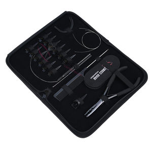 Kit d'outils tout-en-un pour extensions capillaires noires avec pince à micro-anneaux à 2 trous de 7 pouces, applicateur de boucles, peigne à queue, aiguilles et Velcro - Product Image 1