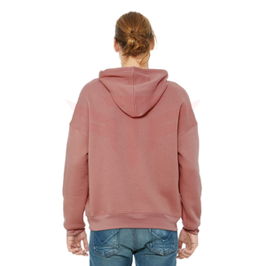 Sudadera con Capucha para Mujer, Forrada, de Color Sólido, de Algodón, Informal, para Invierno, con Bolsillos y Mangas Largas, Transpirable - Product Image 5