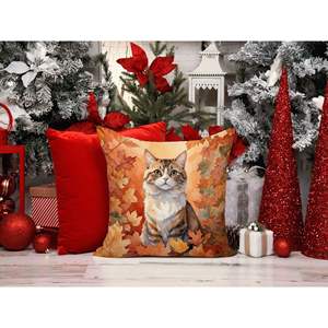 หมอนตกแต่งใบไม้ร่วงรูปทิฟฟานี่14x14เครื่องในร่ม/กลางแจ้งซักได้สำหรับตกแต่งโซฟาและเตียงนอน - Product Image 6