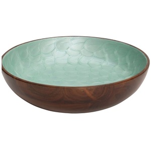 Vajilla de Madera de Mango Natural Hecha a Mano con Estampado Esmaltado, Elegantes Tazones para Servir y Comer, Ideales para Restaurantes - Product Image 2