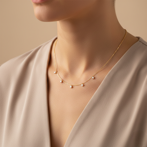 Collar de Moissanita de Corte Redondo con Engaste de Garra Vintage, Cadena de Eslabones de Plata de Ley y Oro Sólido de 10K/14K, Colgante para Hombre, Regalo - Product Image 2