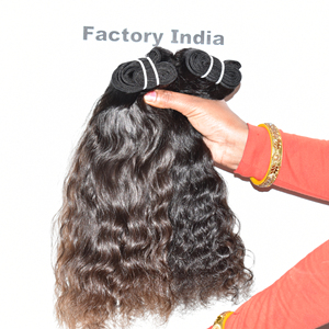 <b>Cheap</b> Indian Remy Raw Virgin Human Hair 100g Bundles Wholesale Wavy Natural Machine Double Weft Soft Silky Texture <b>Extensions</b> - Product Image 3