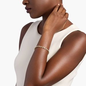 Women's Luxury Natural Diamond Safety Pin Chain <b>Bracelet</b> in White Gold - Product Image 4