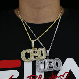 จี้รูปตัวอักษร CEO ของ Starspire Jewels เงินแท้ 925 ชุบทองคำขาวประดับเพชรโมอิสซาไนต์แบบไมโครเพฟ สไตล์ฮิปฮอปสำหรับผู้ชาย ได้รับการรับรองจาก GIA เหมาะสำหรับใส่ทุกวัน - Product Image 5