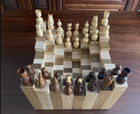 Jeu d'échecs indien moderne 3D fait main par Humran Exports Jeu d'échecs en bois de luxe en bois fin meilleurs mouvements