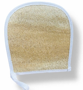 Natural Dried Loofah <b>Bath</b> Sponge Bear Shape Exfoliating Body <b>Scrubber</b> for Adults with Rope Handle Plain Style - Product Image 3