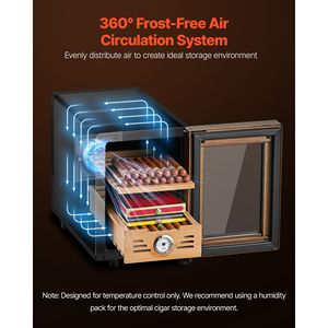Humidor Elettrico per Sigari da 16L, 100 Sigari, Ripiani in Legno di Cedro Spagnolo con Controllo della Temperatura, Uso Domestico - Product Image 3