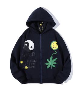 ผู้ผลิตเสื้อฮู้ดดี้ผ้าเฟรนช์เทอร์รี่ทรงโอเวอร์ไซส์แบบดิสเทรส  รับทำโลโก้ปัก  ติดแพทช์  ปักลาย  กันลมสำหรับฤดูหนาว - Product Image 5