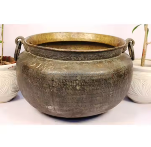 Pot de fleur antique en laiton pour décoration Pot de fleurs décoratif Vase pour salon meilleure qualité par les industries Azora - Product Image 4