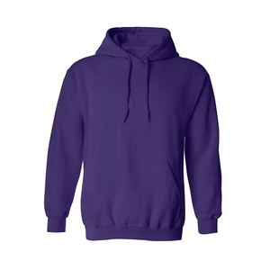 2026 OEM Men's <b>Black</b> 100% Cotton Heavyweight <b>Fleece</b> Pullover Hoodie Autumn Warm Custom Front Logo Eco-Friendly Sweatshirt for - Product Image 2