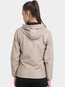 OEM Custom Womens Hooded Waterproof Windbreaker <b>Jacket</b> Sweat-Enhancing Lightweight Eco-Friendly Memory Fabric Gym <b>Workout</b> - Product Image 3