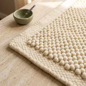 พรมปูพื้นขนแกะห่วงทำมือทำด้วยมือแบบใหม่จากนิวซีแลนด์พรมปูพื้นเนื้อกรวด - Product Image 2