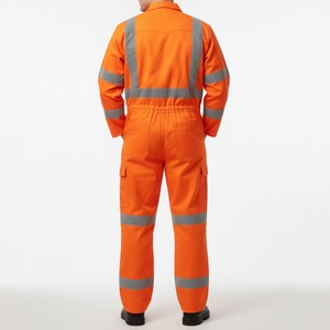 Custom Reflective Safety <b>Overall</b> High Visibility Workwear Coverall with Reflective Tape for <b>Construction</b> Workers - Product Image 3