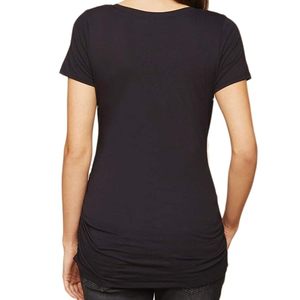 T-shirt imprimé pour femme Babe Baby, noir, col rond, décontracté, manches courtes, 100 % coton jersey, coupe classique - Product Image 2