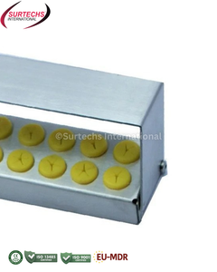 Bandeja de autoclave Surtechs Bur Holder Cassette de 12 posiciones para esterilización dental, de acero inoxidable, para instrumentos quirúrgicos dentales - Product Image 6