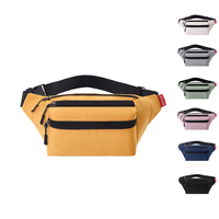Tas Dada Bentuk Kotak BAGNEX B4900 Unisex Polyester Anti Air Fashionable 3 Resleting Logo Custom Sabuk Bawa Sehari-hari Outdoor